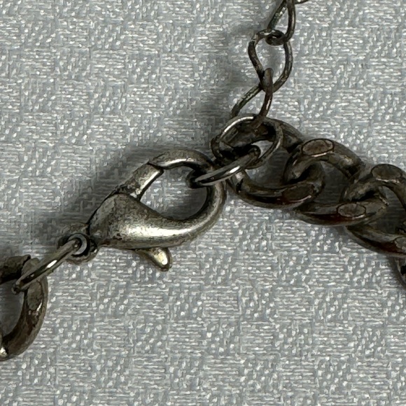 VTG Flying Eagle With Pearls Silver Tone Necklace Pendant Statement Necklace - Picture 7 of 11